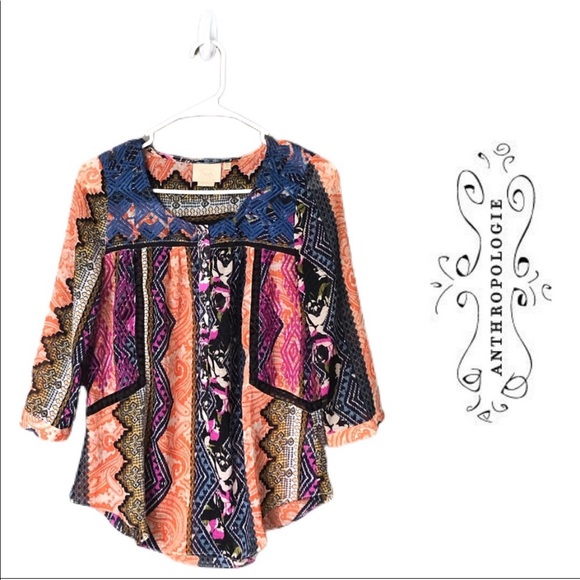 Anthropologie VanessaVirginia Embroidered Blouse - Picture 8 of 8